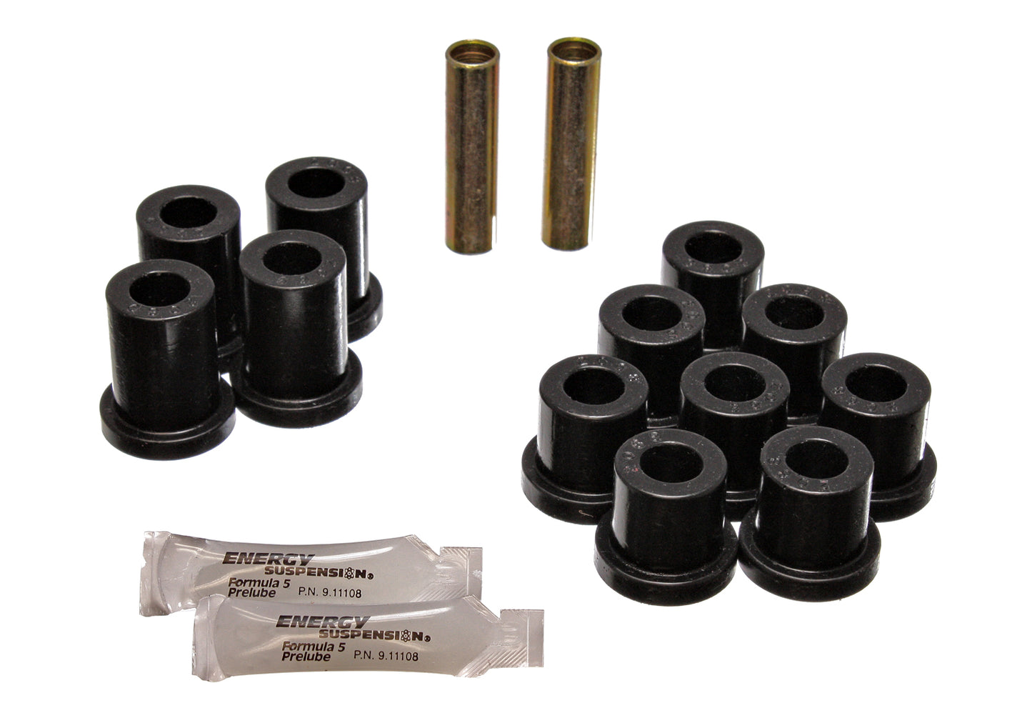 Leaf Spring Bushing Set; Black; Rear; Performance Polyurethane; by Energy Suspension