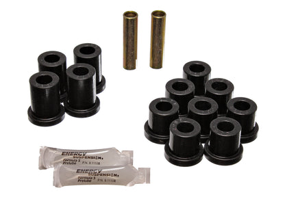 Leaf Spring Bushing Set; Black; Rear; Performance Polyurethane; by Energy Suspension