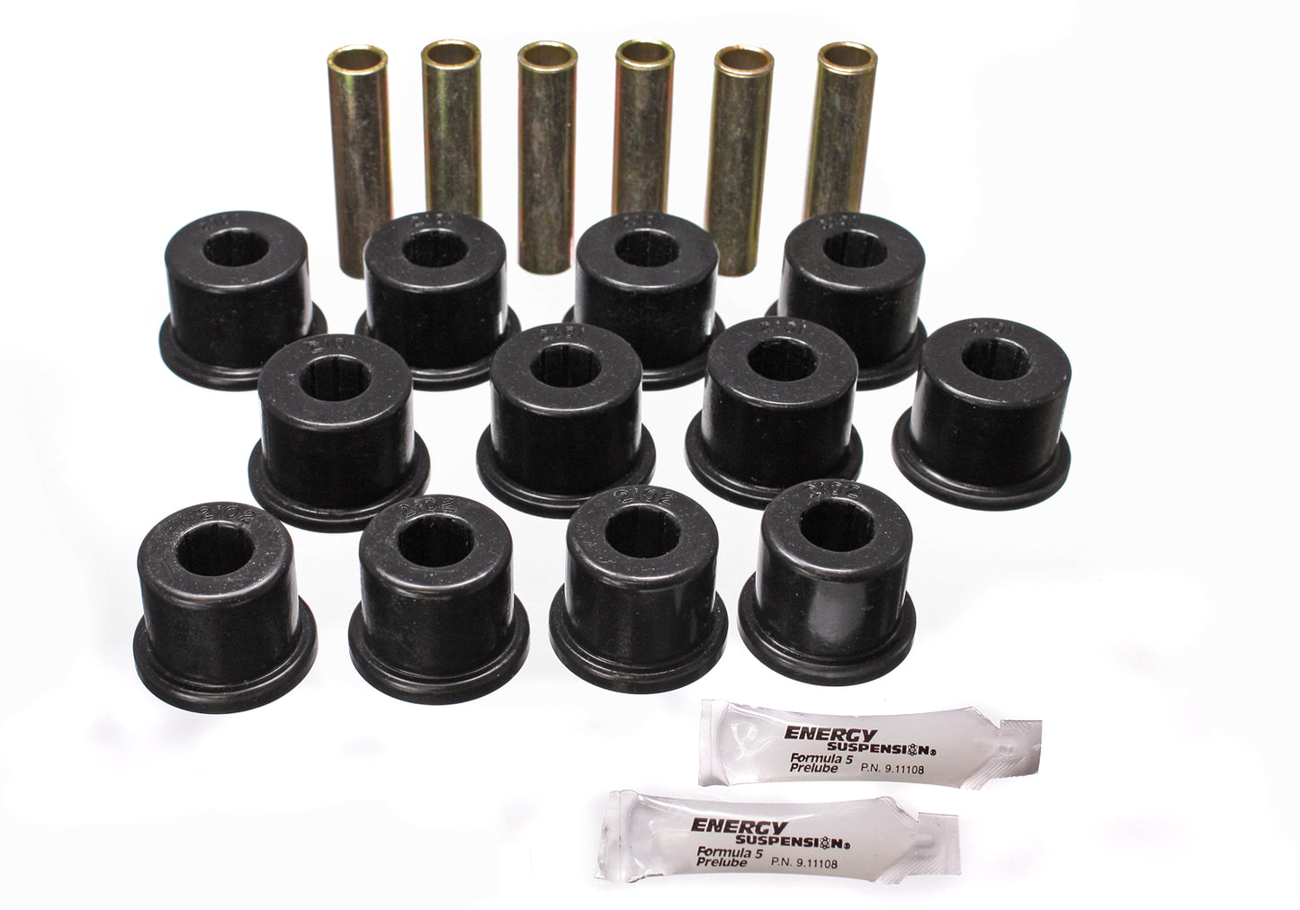 Leaf Spring Bushing Set; Black; Rear; Performance Polyurethane; by Energy Suspension