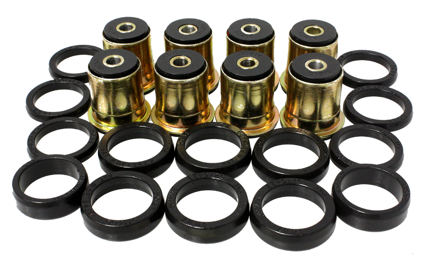Control Arm Bushing Set; Black; Rear; Performance Polyurethane; by Energy Suspension