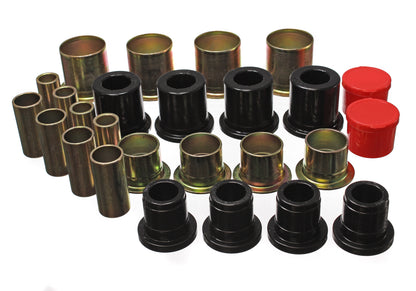 Control Arm Bushing Set; Black; Front; Performance Polyurethane; by Energy Suspension
