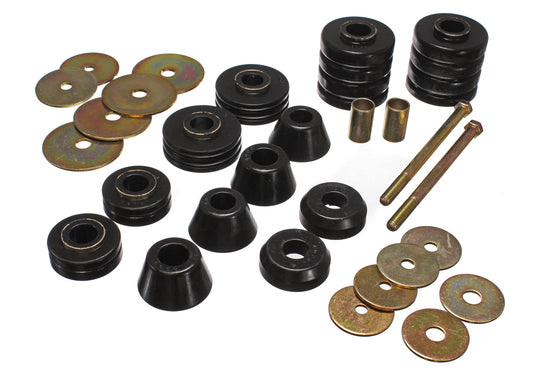Body Cab Mount Set; Black; Performance Polyurethane; by Energy Suspension