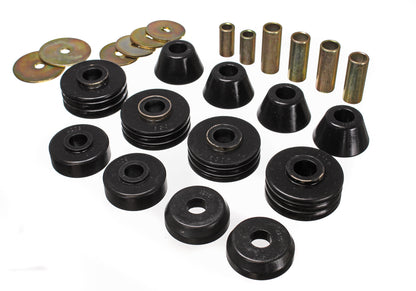 Body Cab Mount Set; Black; Performance Polyurethane; by Energy Suspension