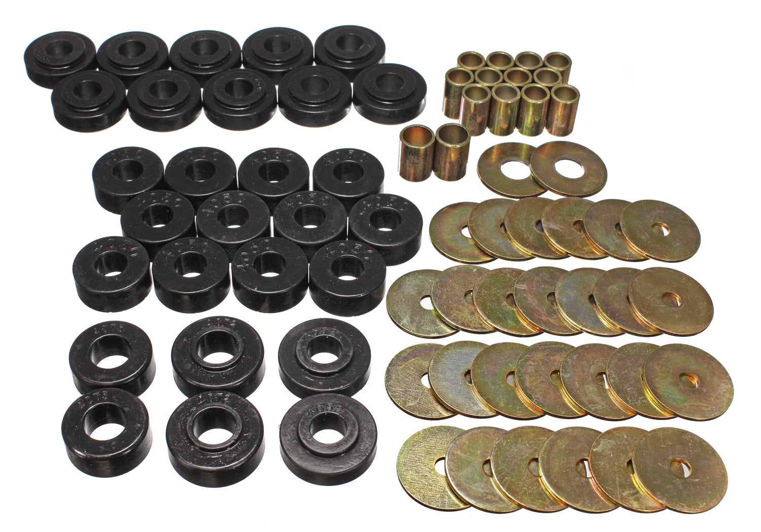 Body Mount Set; Black; Performance Polyurethane; by Energy Suspension