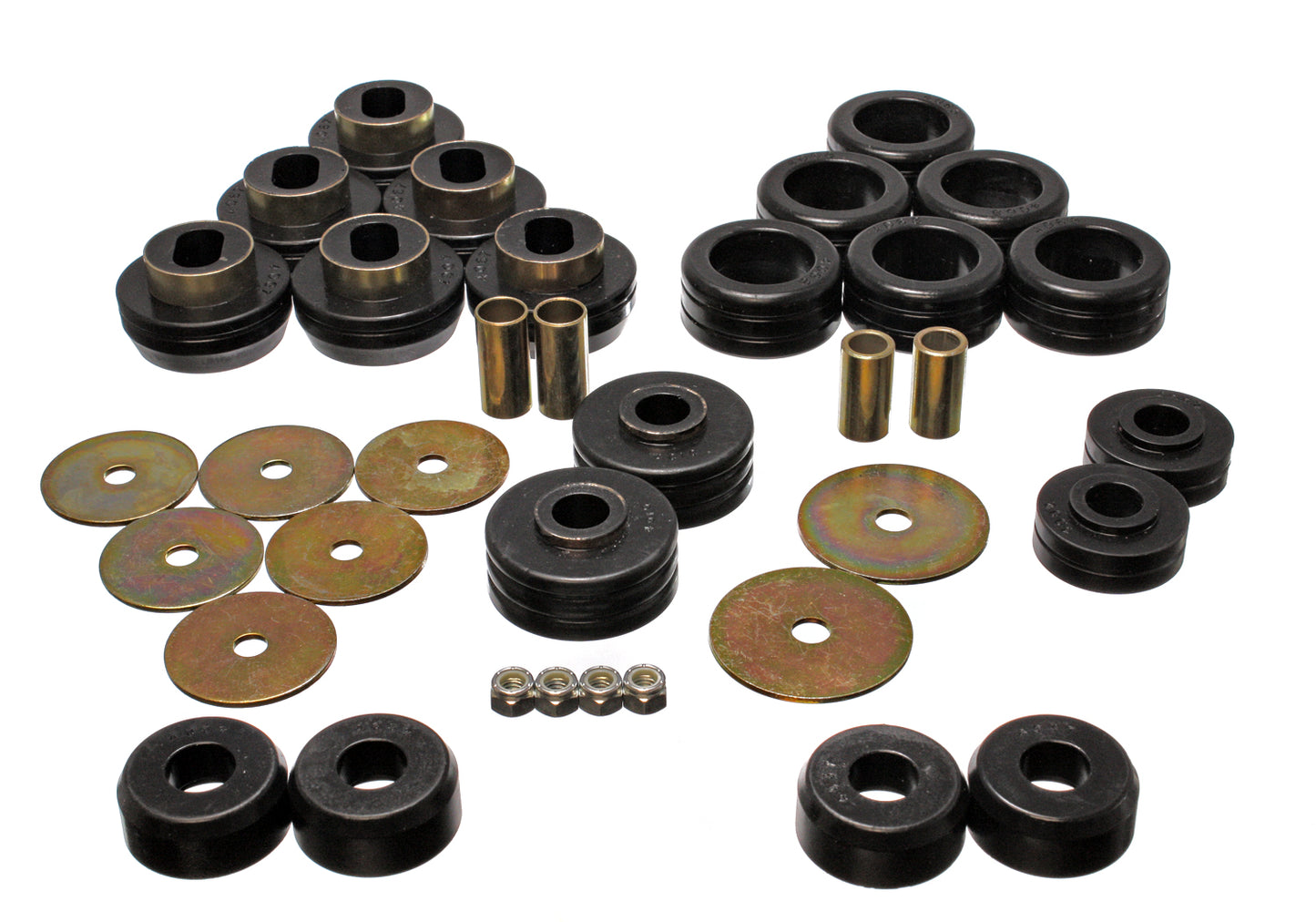 Body Cab Mount Set; Black; Performance Polyurethane; by Energy Suspension