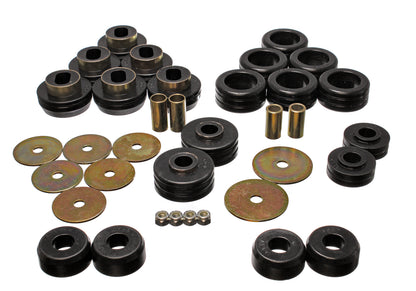 Body Cab Mount Set; Black; Performance Polyurethane; by Energy Suspension