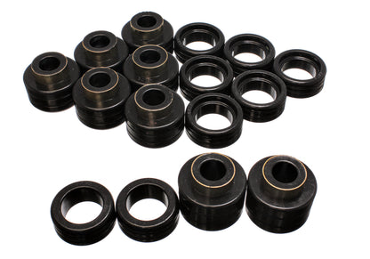 Body Cab Mount Set; Black; Performance Polyurethane; by Energy Suspension