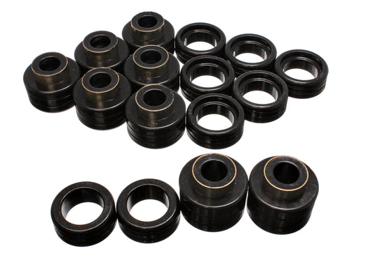 Body Cab Mount Set; Black; Performance Polyurethane; by Energy Suspension
