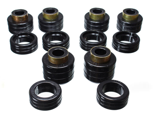 Body Cab Mount Set; Black; Performance Polyurethane; by Energy Suspension