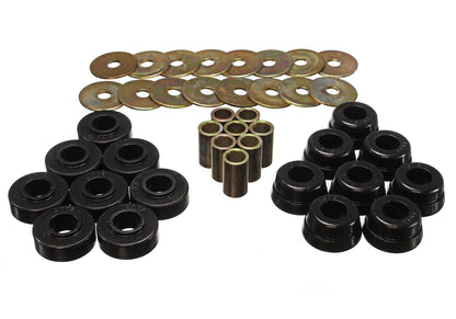 Body Mount Set; Black; Performance Polyurethane; by Energy Suspension