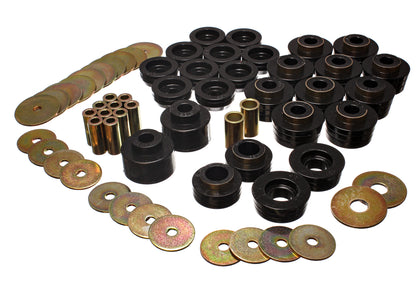 Body Mount Set; Black; Performance Polyurethane; by Energy Suspension