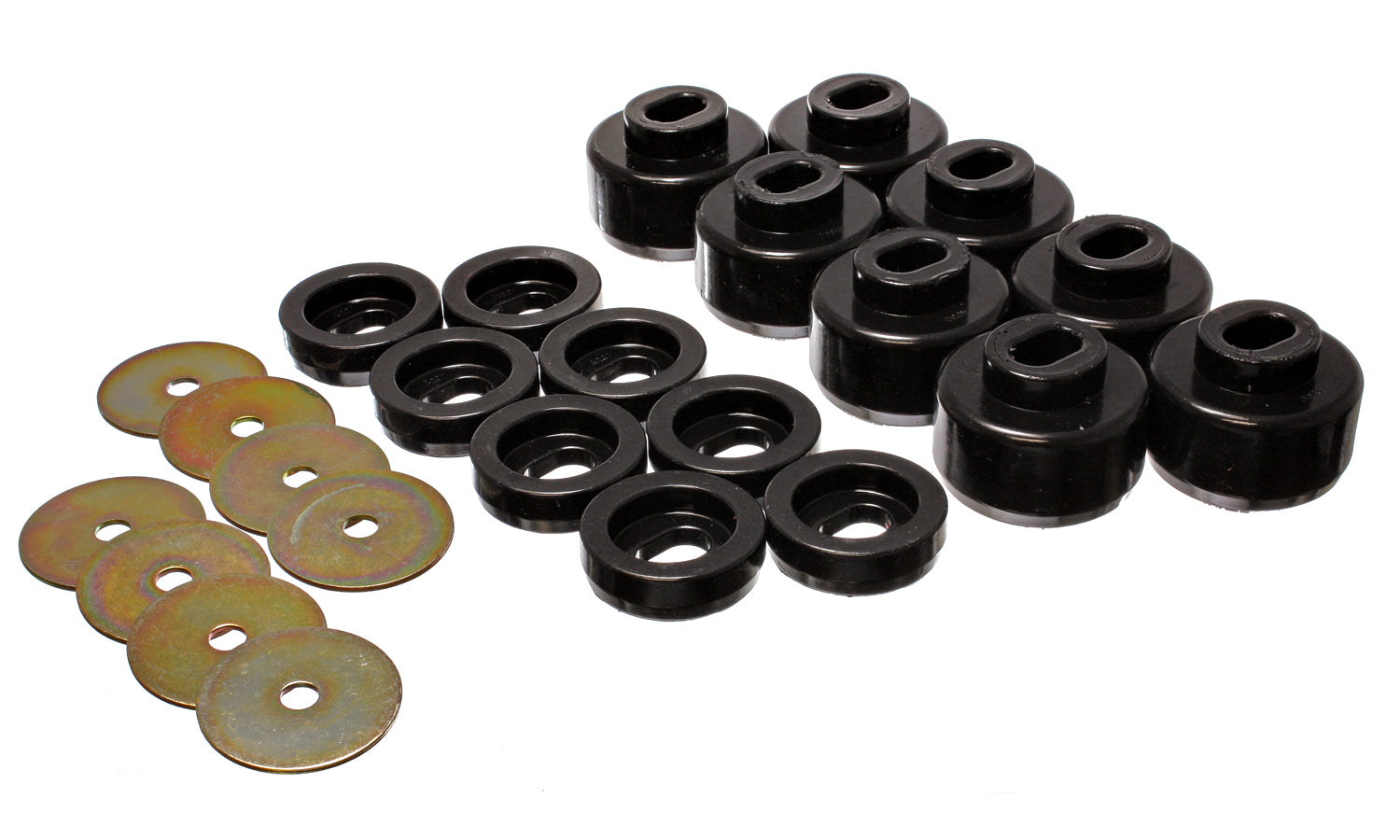 Body Cab Mount Set; Black; Performance Polyurethane; by Energy Suspension