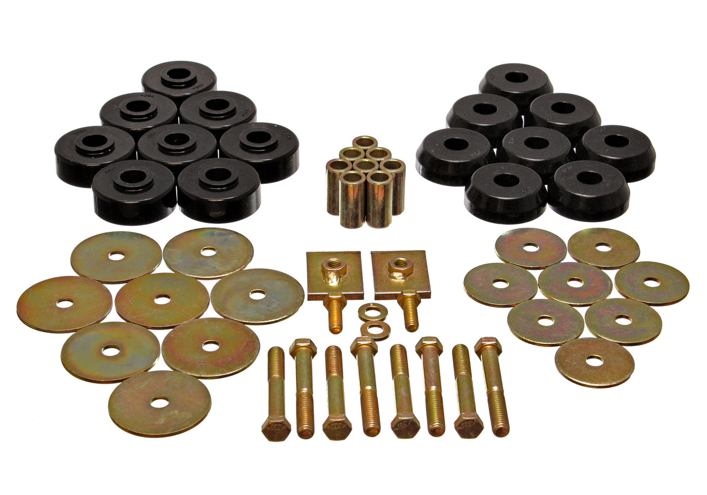 Body Mount Set; Black; Performance Polyurethane; by Energy Suspension