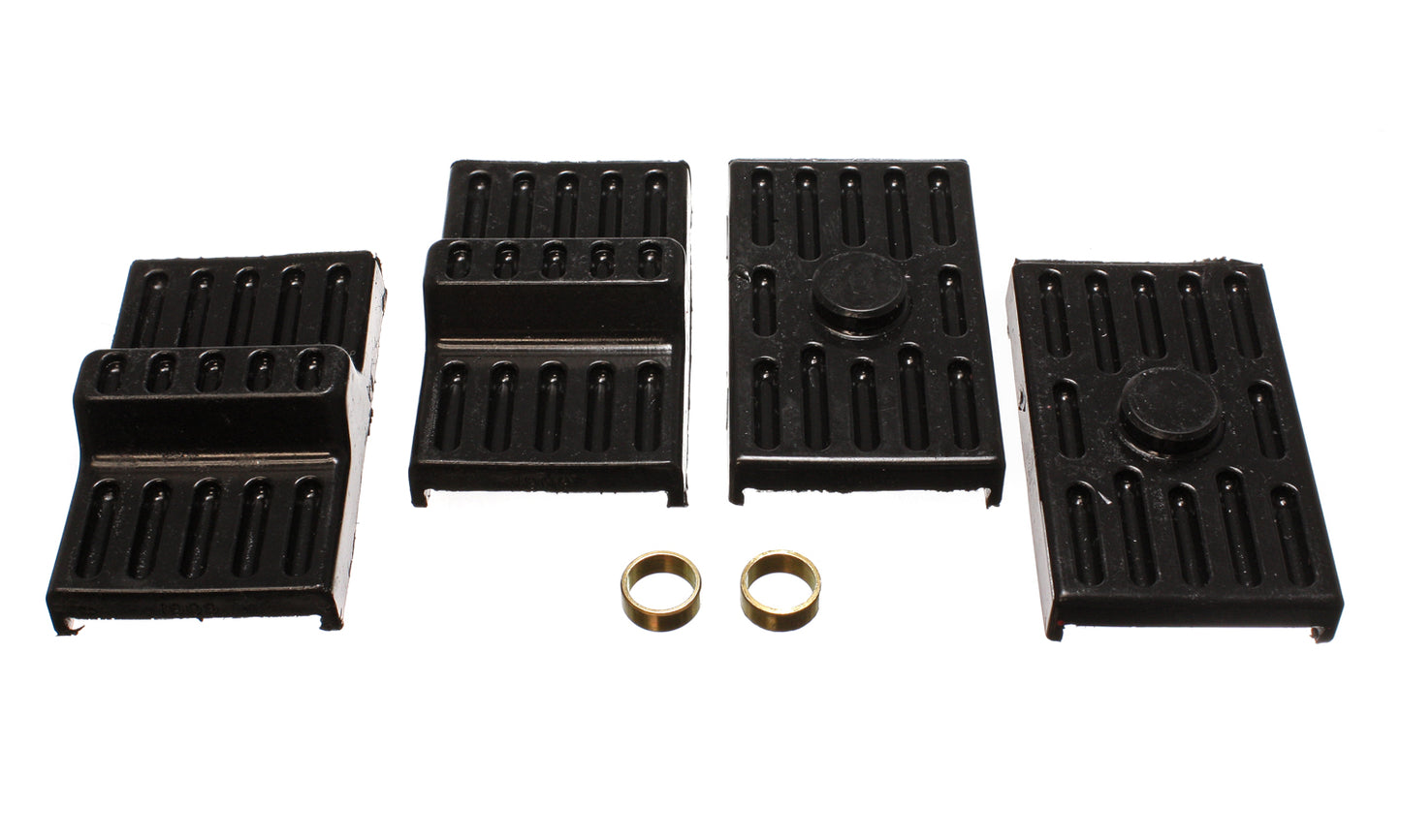 Universal Leaf Spring Pad; Black; Rear; Performance Polyurethane; by Energy Suspension