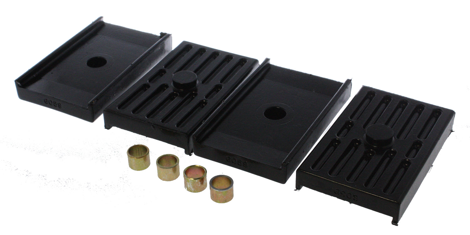 Universal Leaf Spring Pad; Black; Rear; Performance Polyurethane; by Energy Suspension
