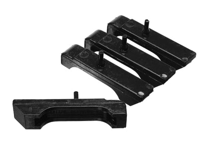 Radiator Isolator Pad Set; Black; Small Block 3 Row; by Energy Suspension