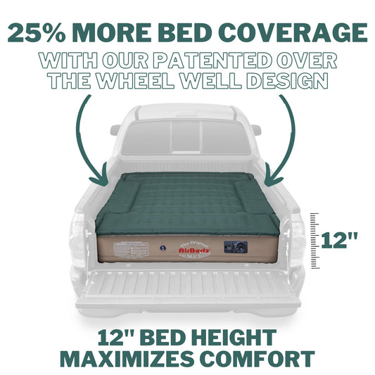 Full-Size 8’ Truck Bed Air Mattress with Built in DC Air Pump and 19' Cord by AirBedz
