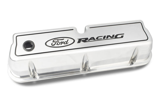 Ford Racing Logo Die-Cast Valve Covers Polished by Ford Performance Parts