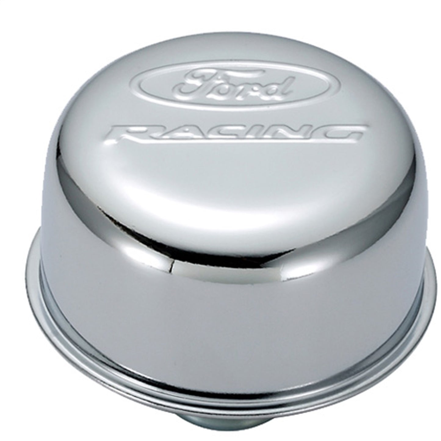Ford Racing Logo Air Breather Cap: Push-In Type Chrome by Ford Performance Parts