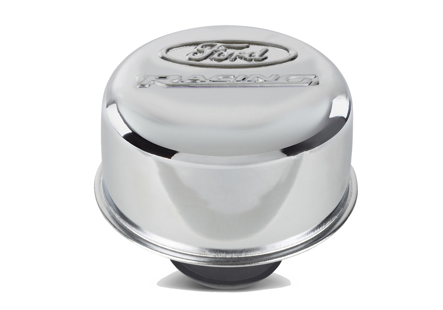 Ford Racing Logo Air Breather Cap: Push-In Type Chrome by Ford Performance Parts