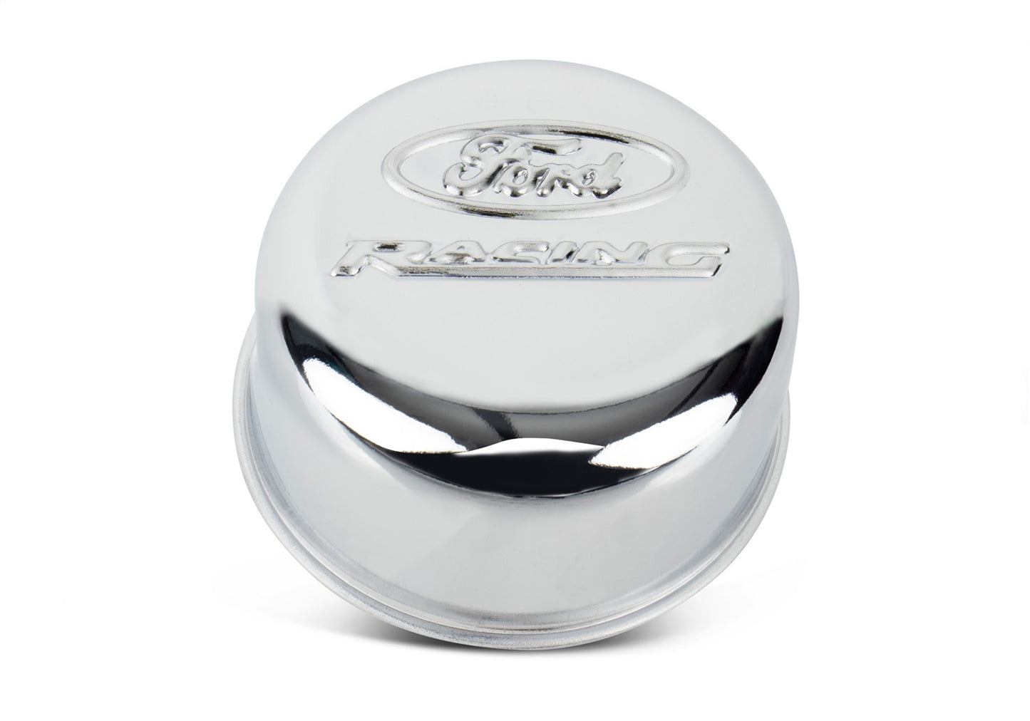 Ford Racing Logo Air Breather Cap: Push-In Type Chrome by Ford Performance Parts