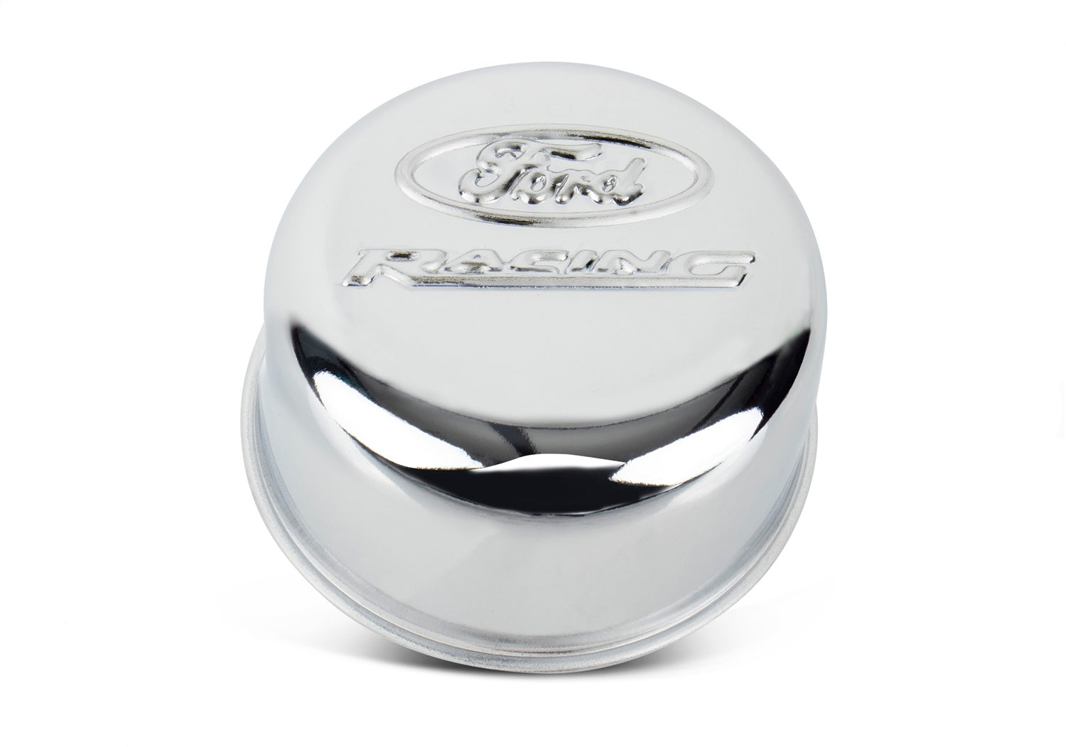 Ford Racing Logo Air Breather Cap: Push-In Type Chrome by Ford Performance Parts