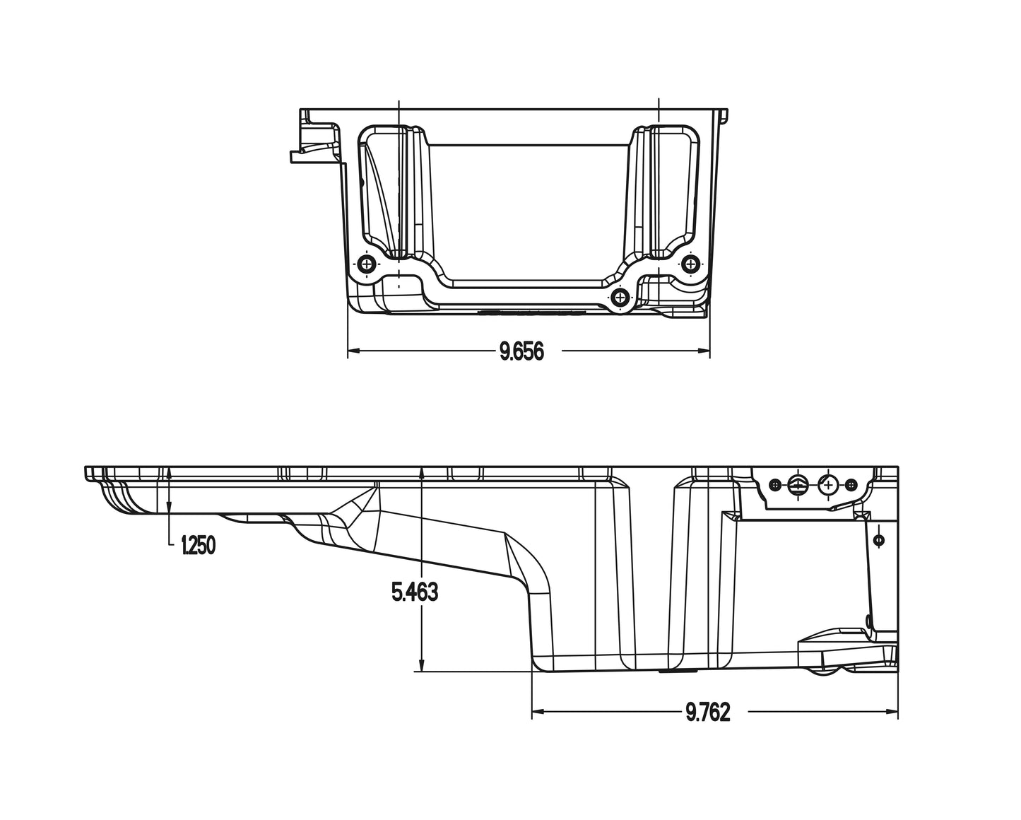Holley GM LS Swap Oil Pan - Additional Front Clearance by Holley