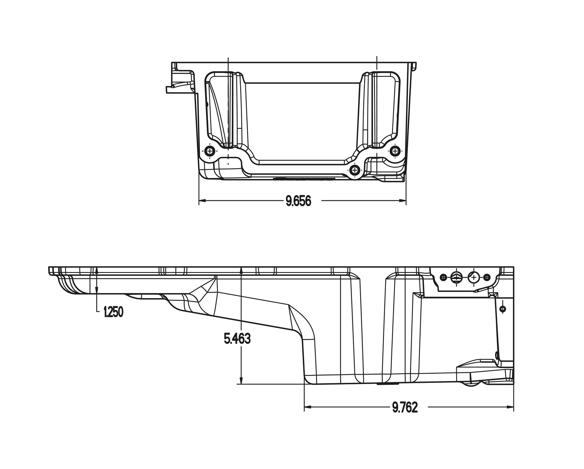 Holley GM LS Swap Oil Pan - Additional Front Clearance by Holley