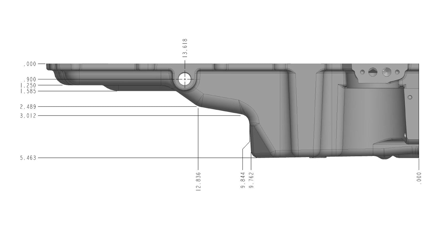 Holley GM LS Swap Oil Pan - Most Front Clearance by Holley