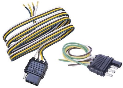 4 Wire Flat 48" Vehicle And 12" Trailer Functions Printed On Wire For Reference by Husky Towing