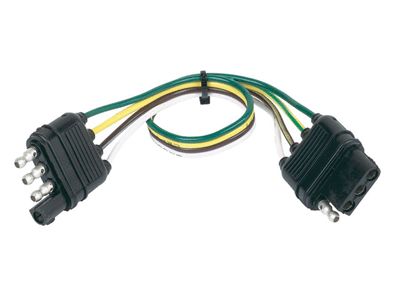 4 Wire Flat Plug 12 Inch Length Single Carded by Husky Towing