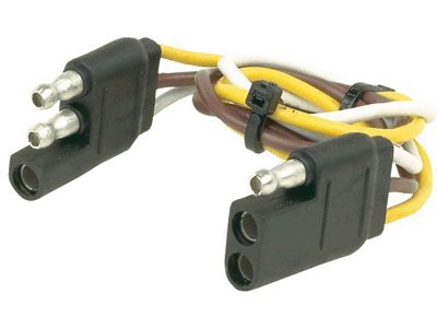 3 Pole Flat Extension/ 2 Function Wire With 1 Ground 12" Lead Wire Bulk Package by Husky Towing