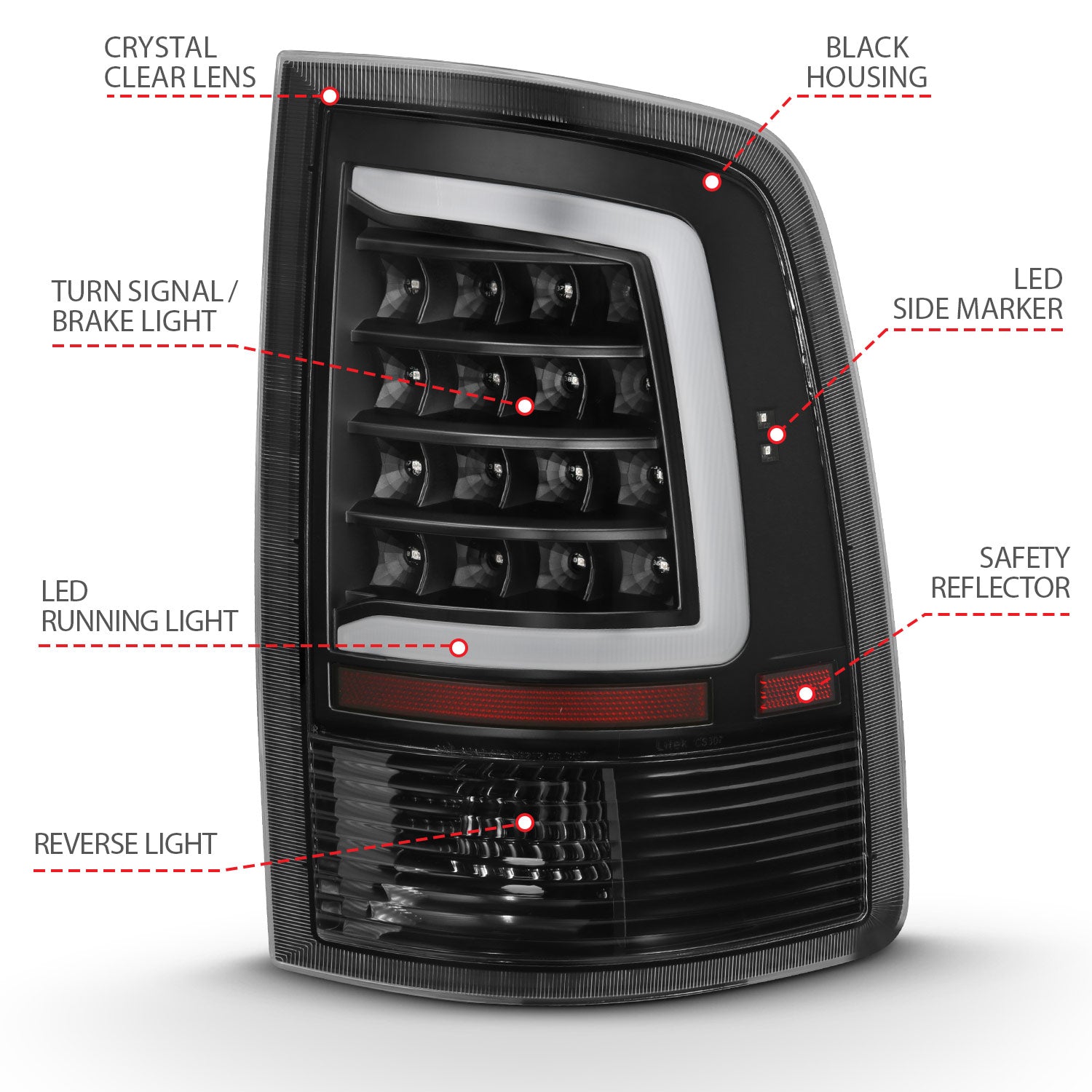 Tail Light Assembly by ANZO USA