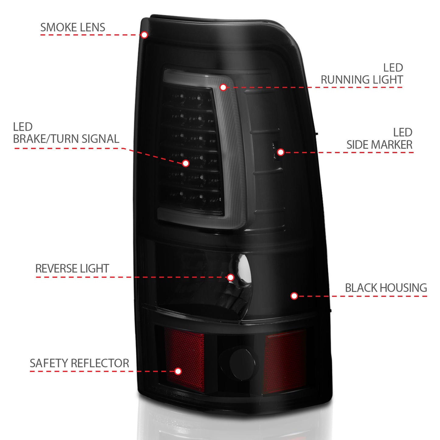 Tail Light Assembly by ANZO USA