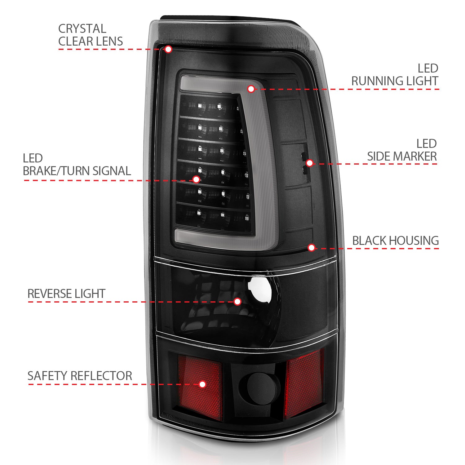 Tail Light Assembly by ANZO USA