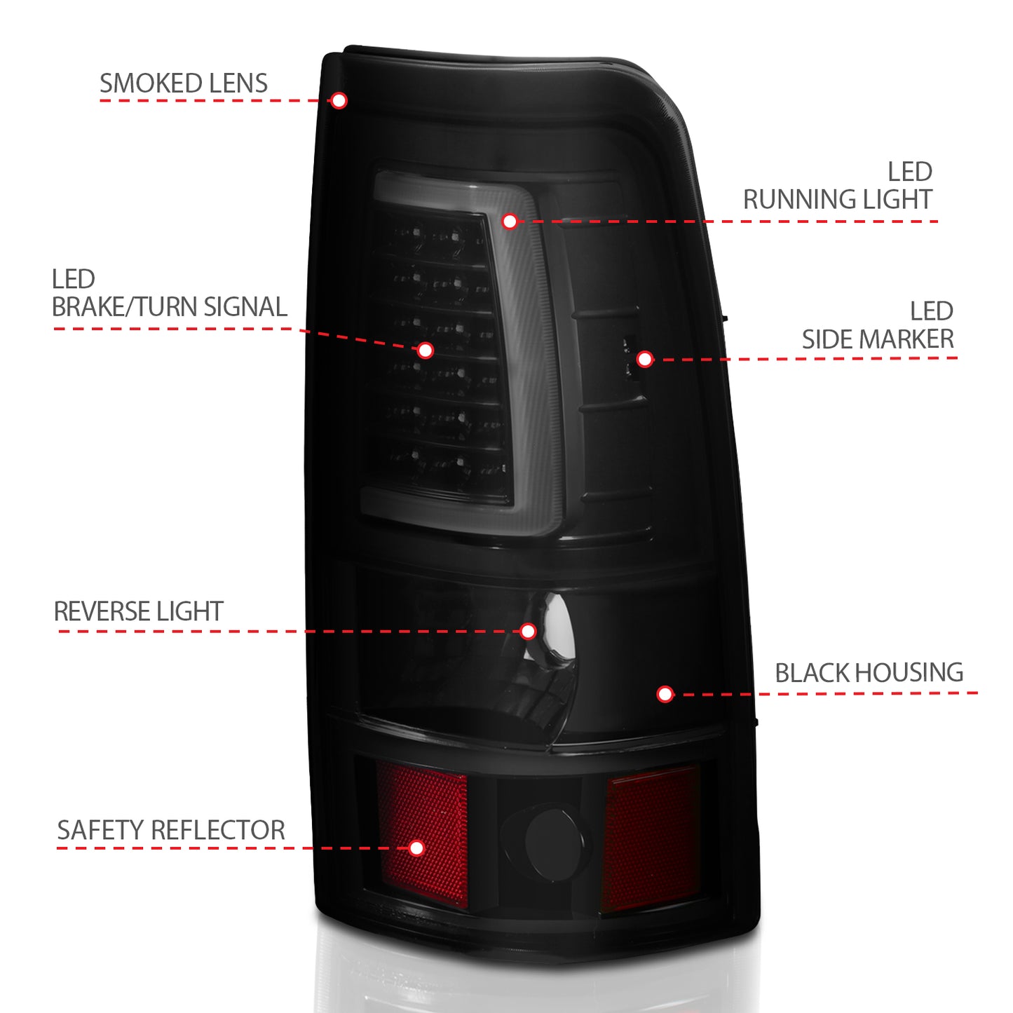 Tail Light Assembly by ANZO USA