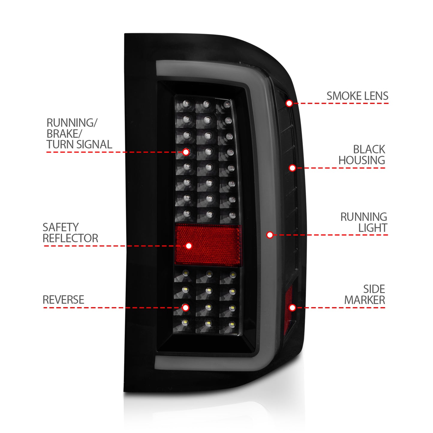 Tail Light Assembly by ANZO USA