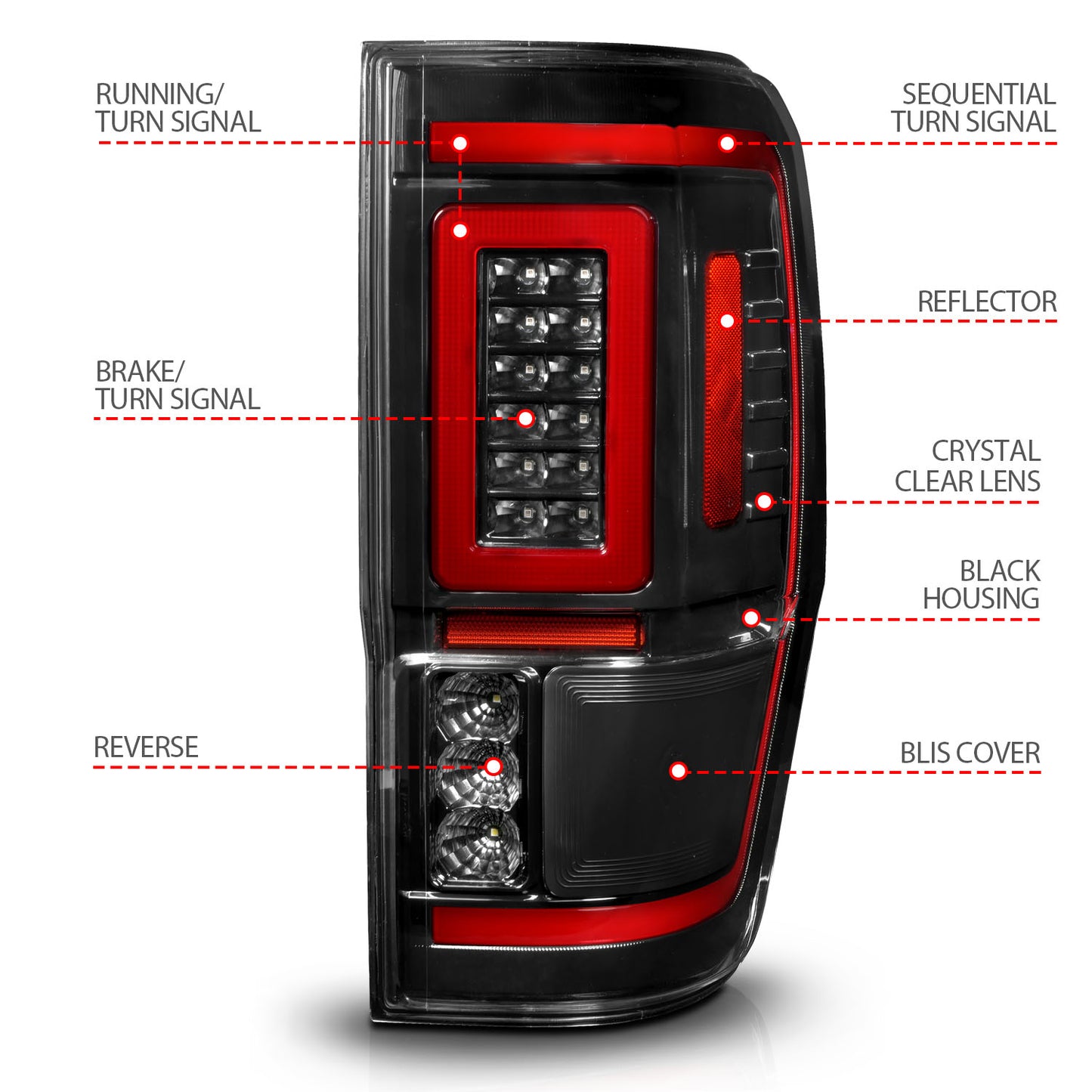 Tail Light Assembly by ANZO USA