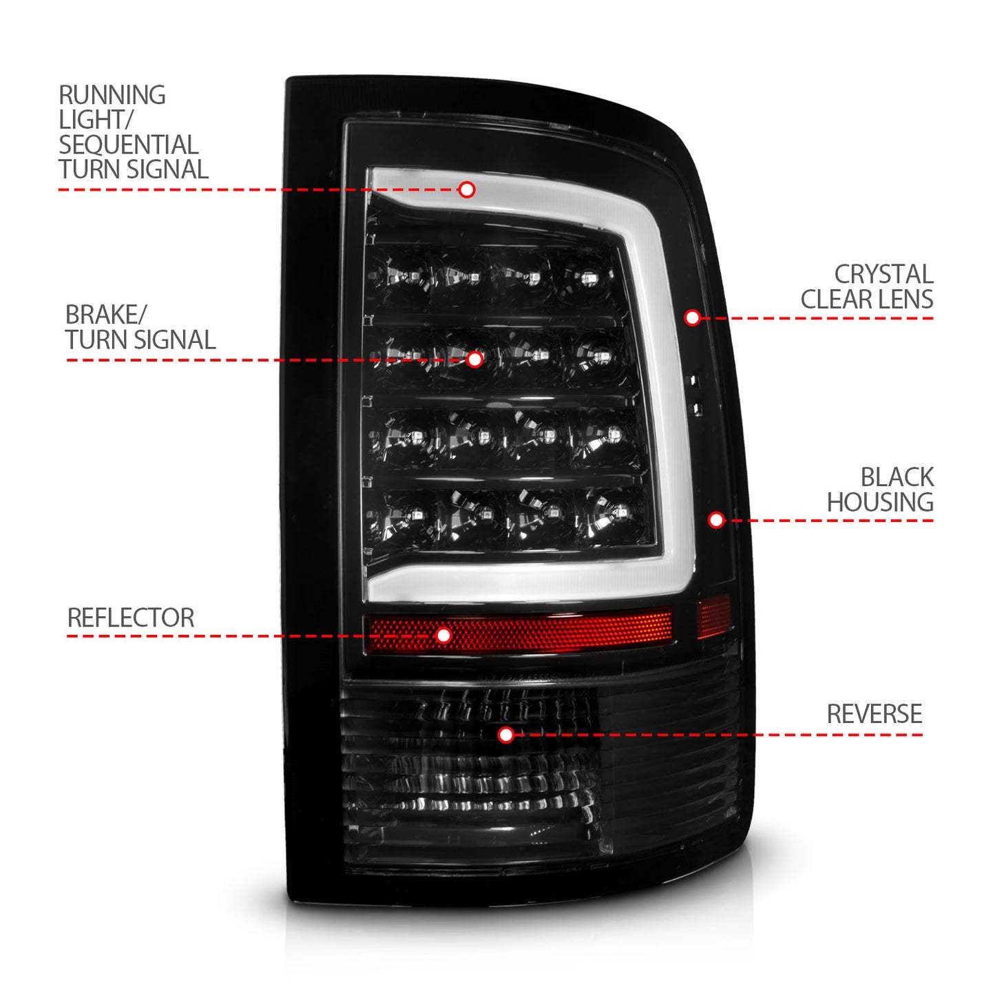 Tail Light Assembly by ANZO USA