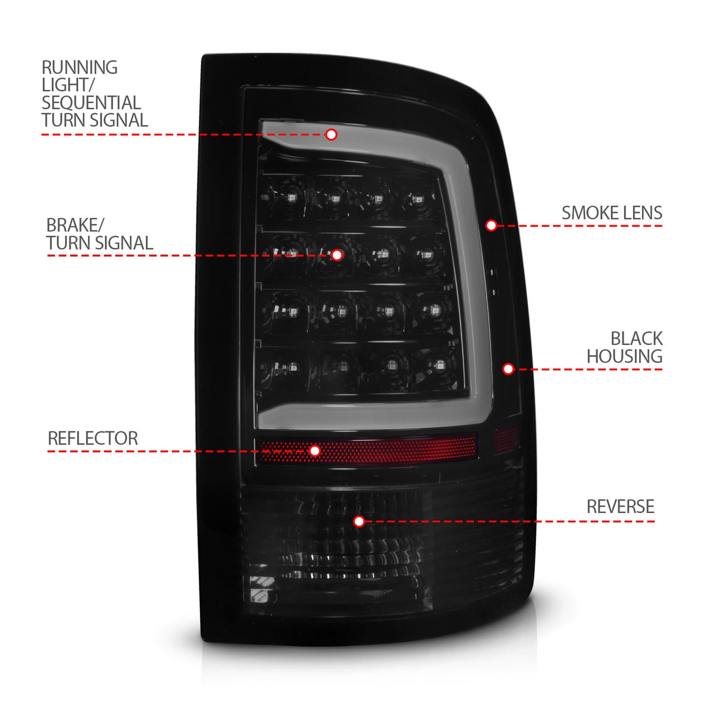 Tail Light Assembly by ANZO USA