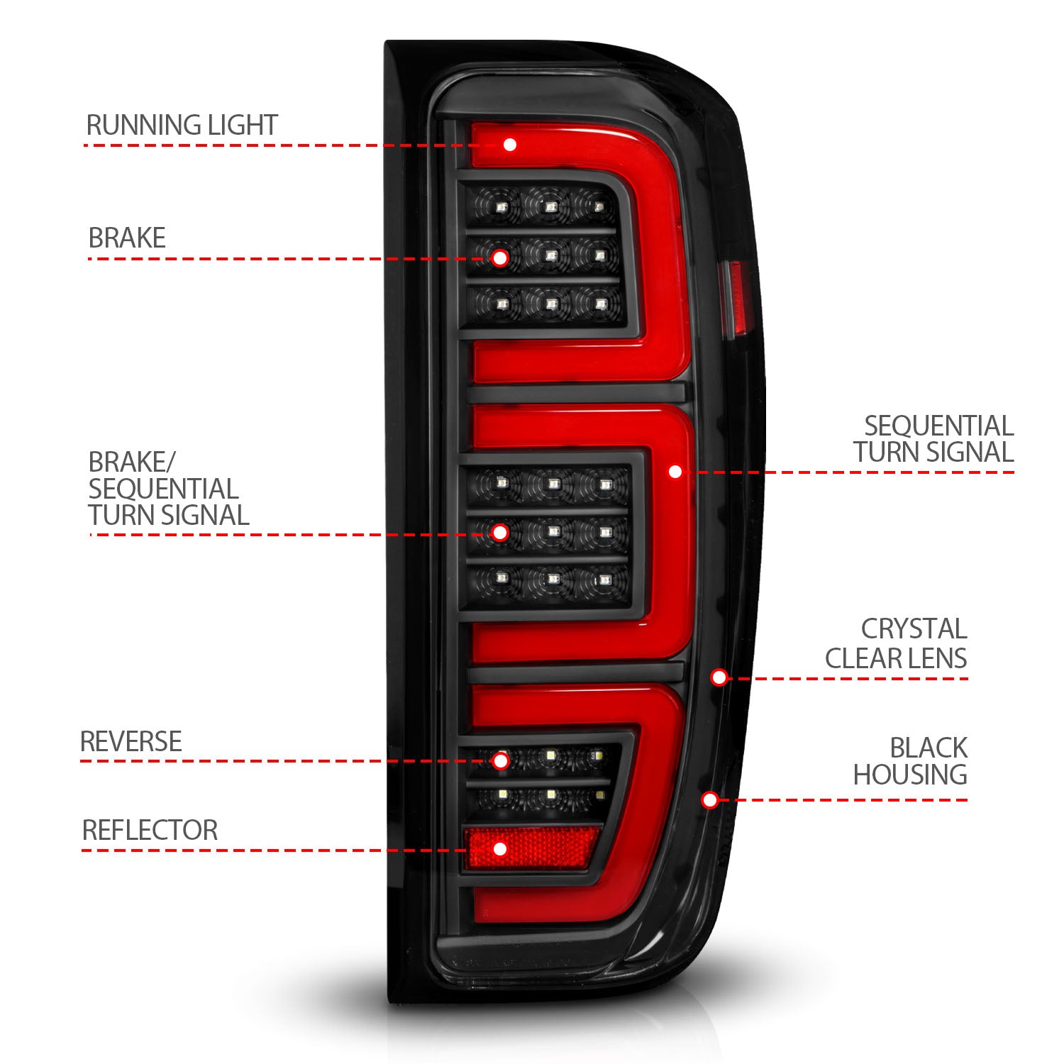 Tail Light Assembly by ANZO USA