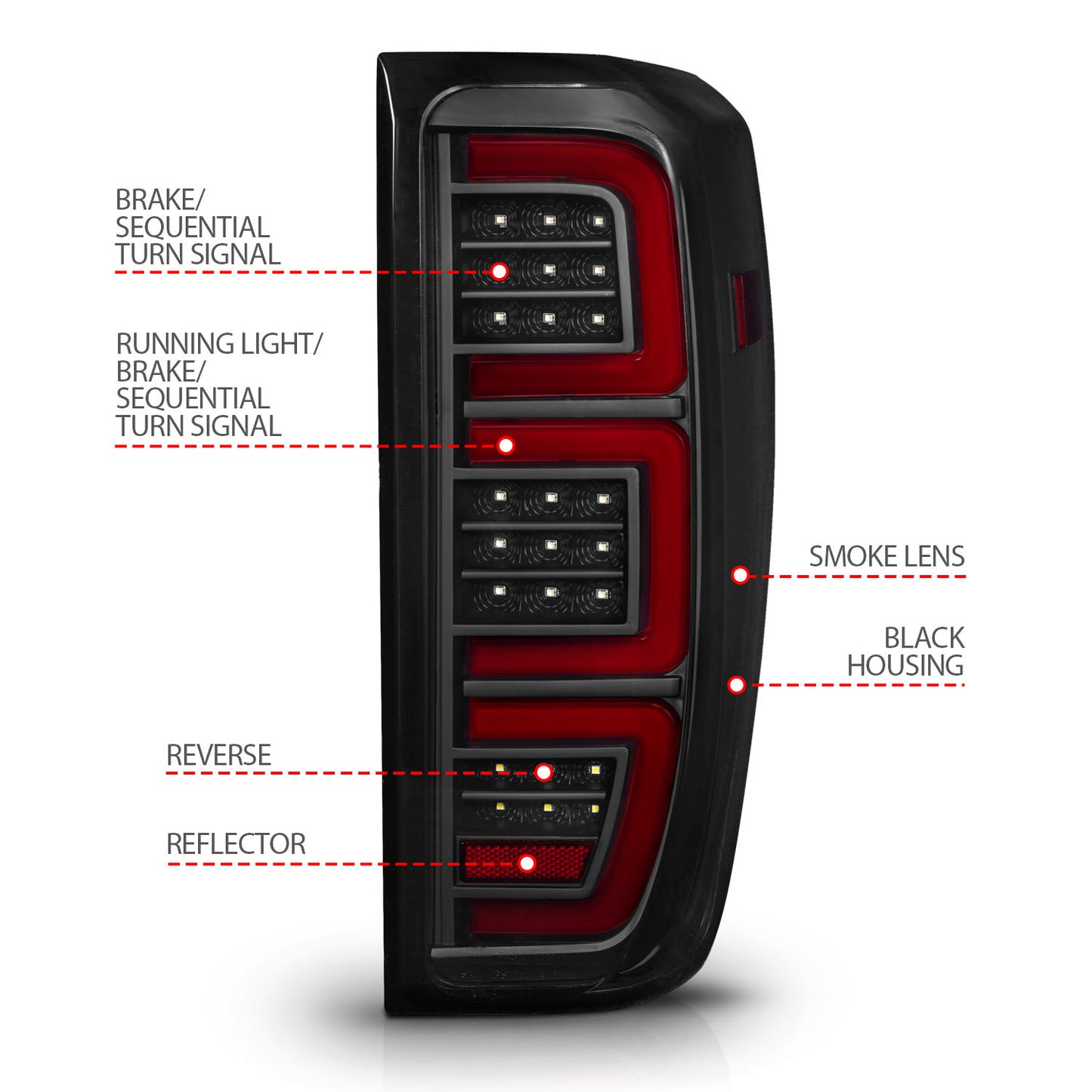 Tail Light Assembly by ANZO USA