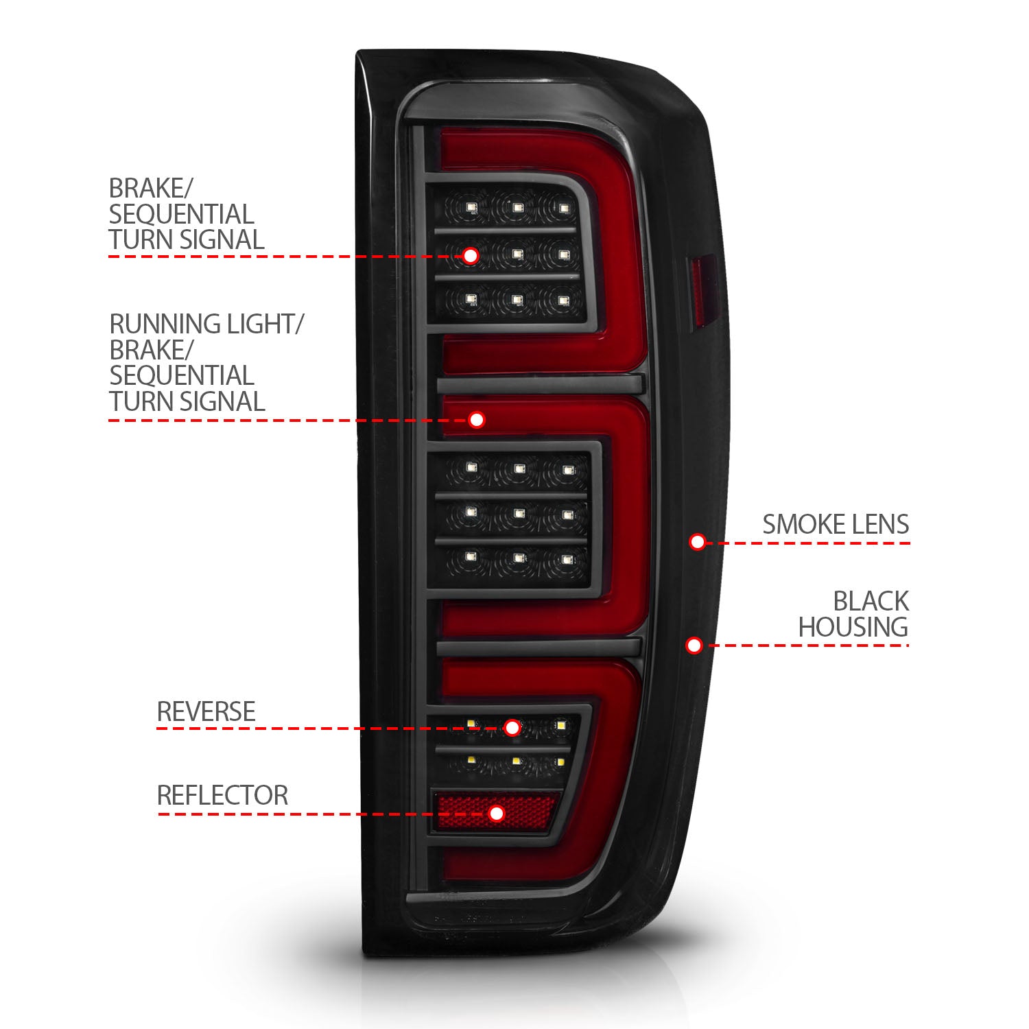 Tail Light Assembly by ANZO USA