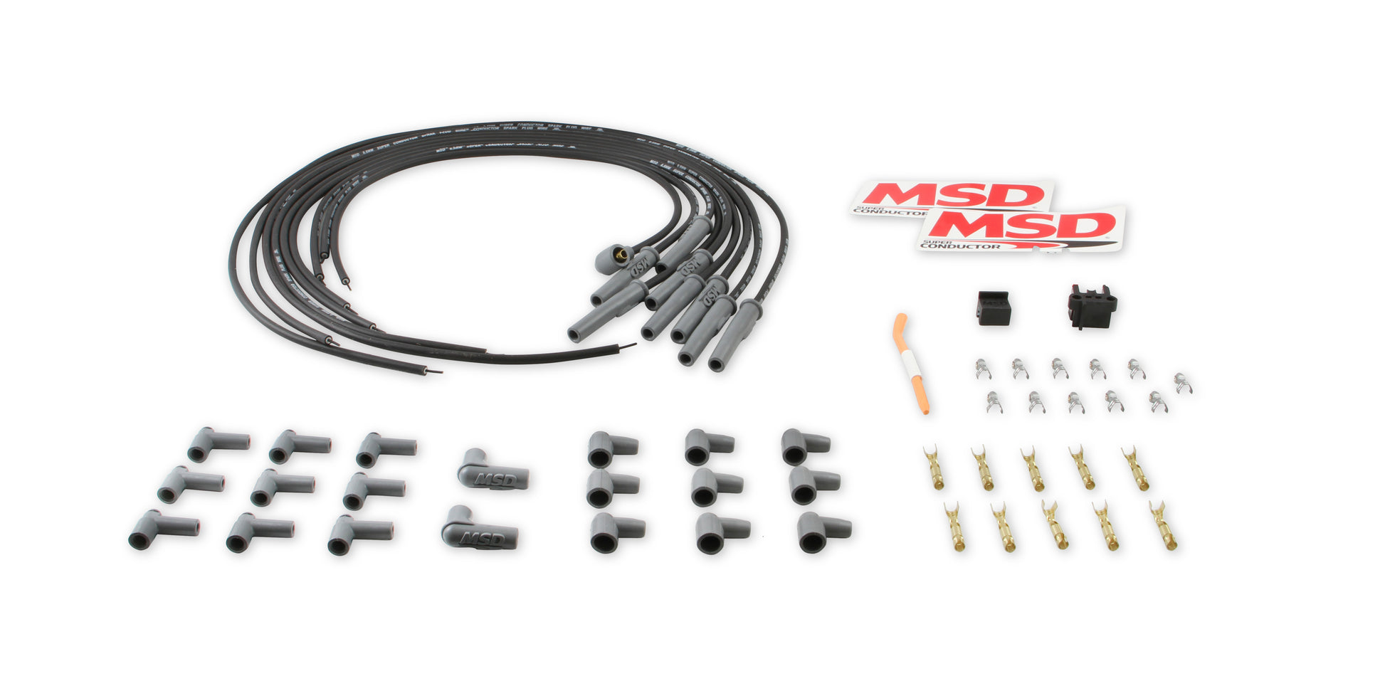 Black, 8.5mm Super Conductor 8-Cylinder Multi-Angle, Universal by MSD