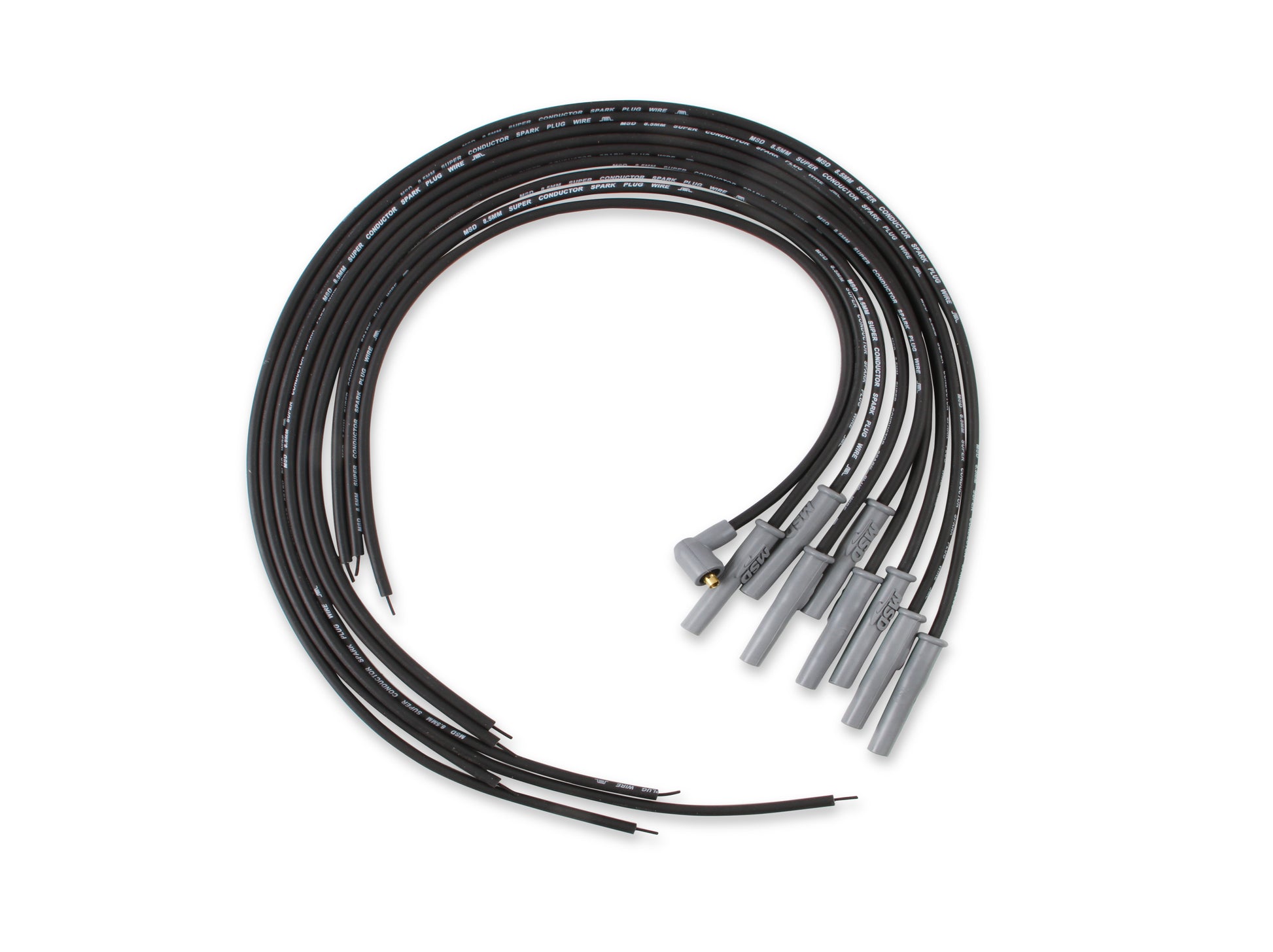 Black, 8.5mm Super Conductor 8-Cylinder Multi-Angle, Universal by MSD