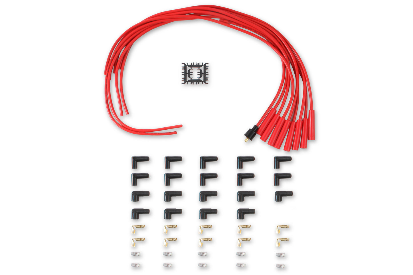 ACCEL 4040R, Spark Plug Wires, Super Stock, Spiral Core, 8mm, Red, Set by ACCEL