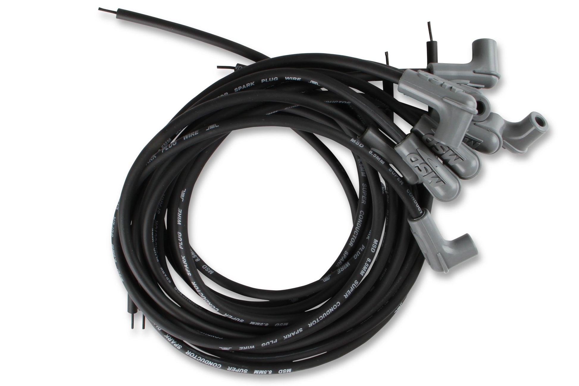 Black Super Conductor Universal 8 Cyl, 90° Plug/90° Plug by MSD