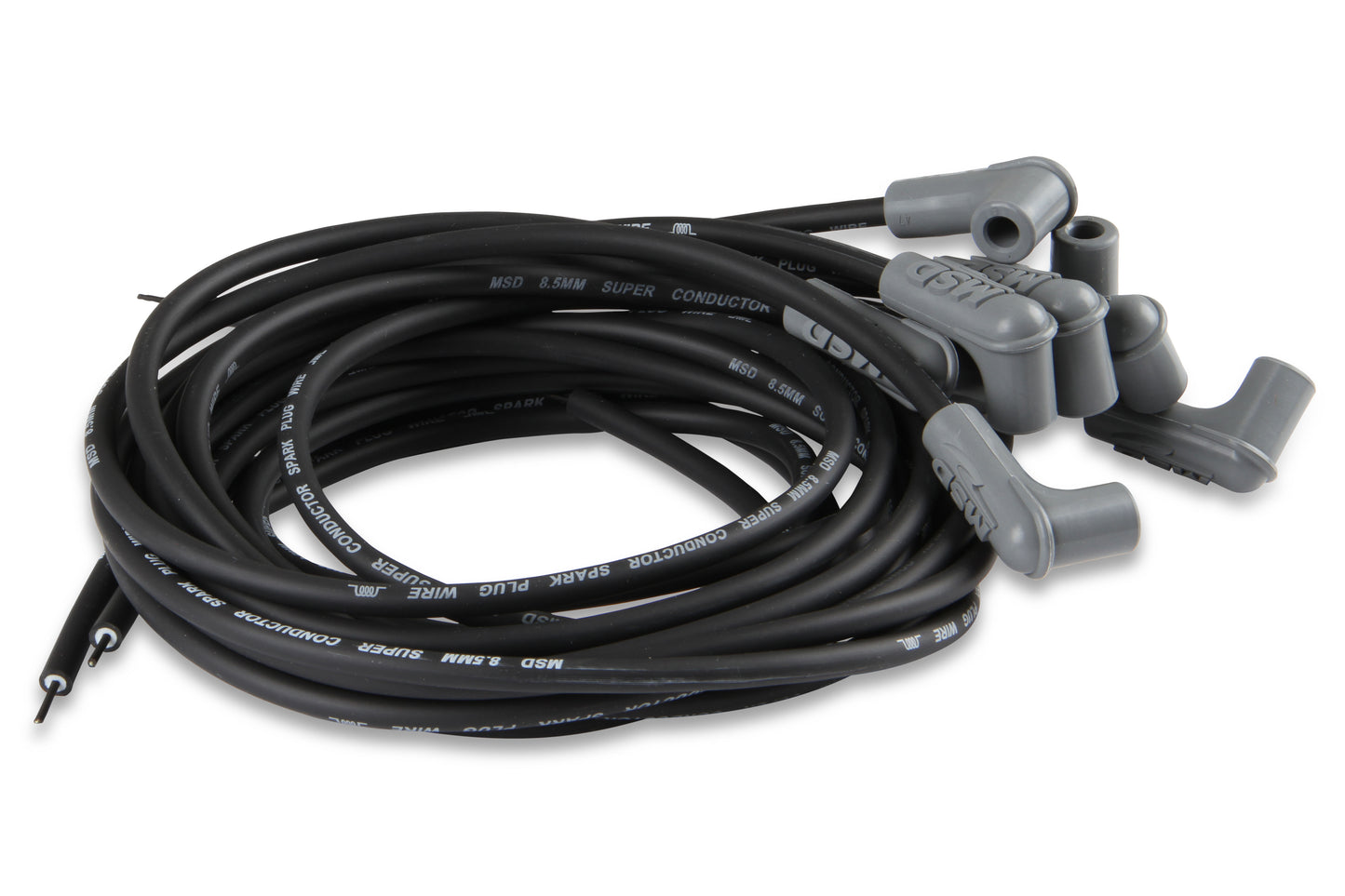 Black Super Conductor Universal 8 Cyl, 90° Plug/90° Plug by MSD