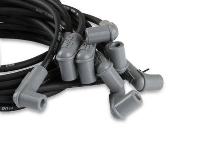 Black Super Conductor Universal 8 Cyl, 90° Plug/90° Plug by MSD