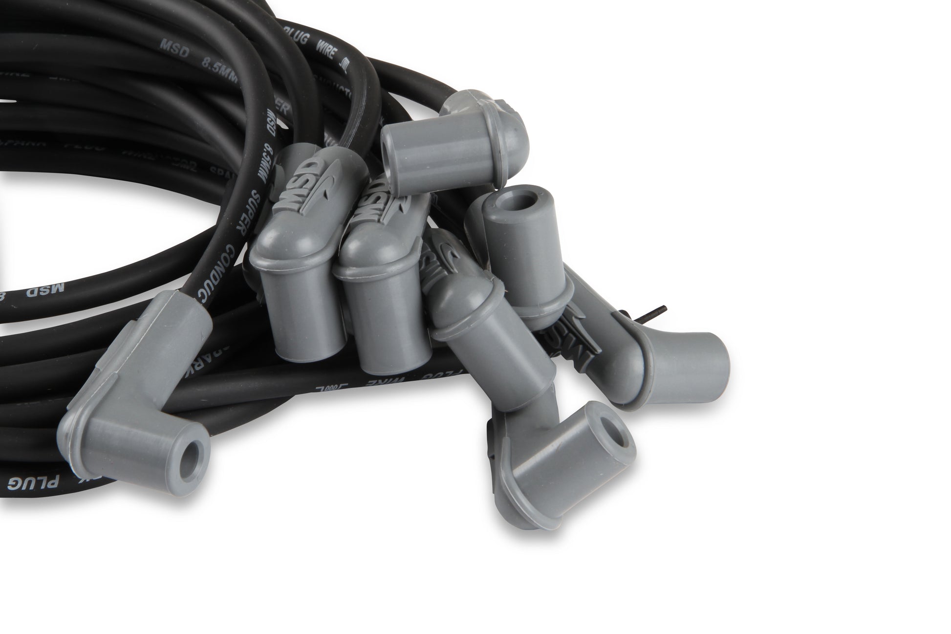 Black Super Conductor Universal 8 Cyl, 90° Plug/90° Plug by MSD